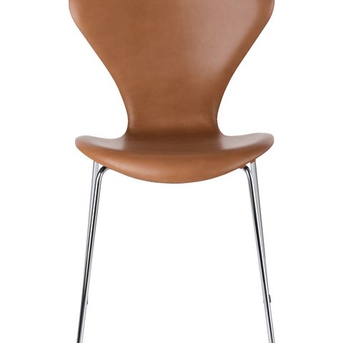 Arne Jacobsen. 'Syver' barstol i sort classic anilin skinn Arne Jacobsen. 'Syver' barstol i sort classic anilin skinn