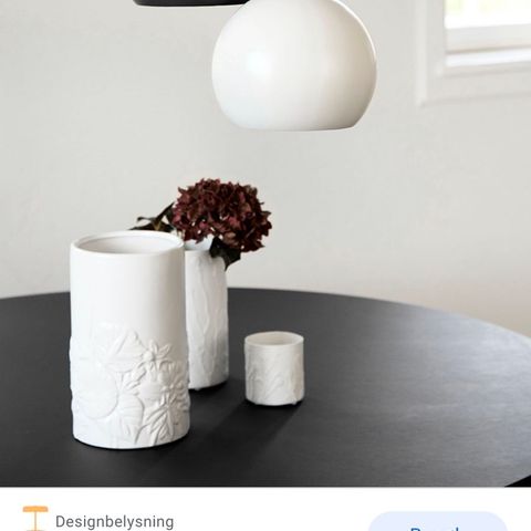 Bolia taklampe ø18 | FINN.no 2 hvite Muuto Mhy lamper | FINN.no