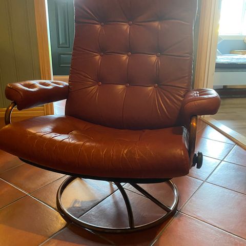 Retro Ekornes Stressless original i god stand fra tidlig 70 Retro Ekornes Stressless original i god stand fra tidlig 70