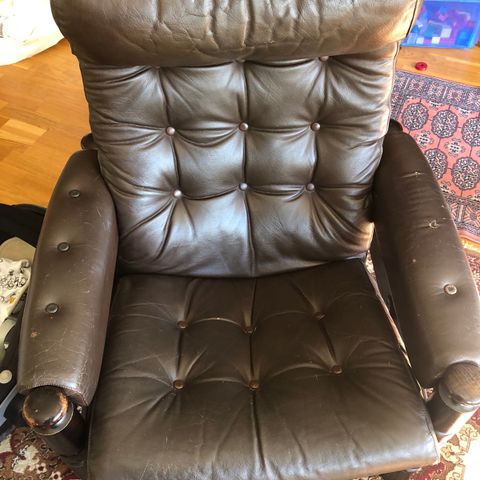 Retro Ekornes Stressless original i god stand fra tidlig 70 Retro Ekornes Stressless original i god stand fra tidlig 70
