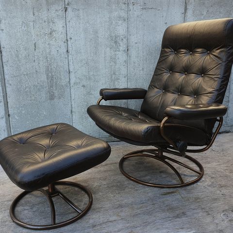 Retro Ekornes Stressless original i god stand fra tidlig 70 Retro Ekornes Stressless original i god stand fra tidlig 70