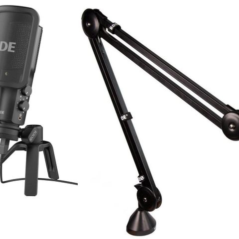 Røde Podcaster og Røde PSA1 Mikrofonarm | FINN.no Røde NT USB kondensator mikrofon med Røde PSA 1 mikrofon arm