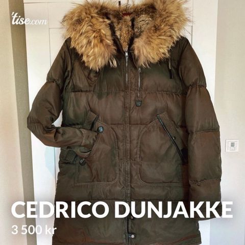 Oliven Jakke Monet fra Cedrico | FINN.no CEDRICO DUNJAKKE MONET 900