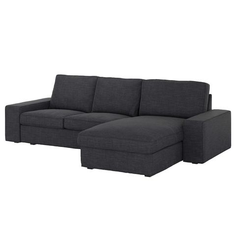 Kivik 3 seter sofa msjeselong, mørk grå | FINN.no nonopkivik sjeselong hillared mork