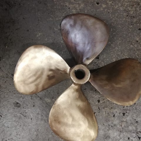 Michigan Wheel Twister Boat Propeller 13 3/4 X 13P | Right Hand Aluminum 3-Blade Prop 8 thumbnail image