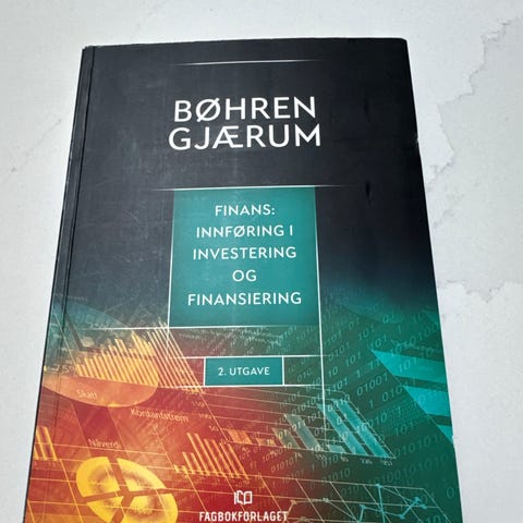 Finans: Investering og finansiering lærebok 3 utg. | FINN-torget