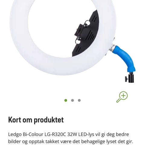 Ny i uåpnet eske: LedGo ringlight/ ringlys med stativ | FINN-torget