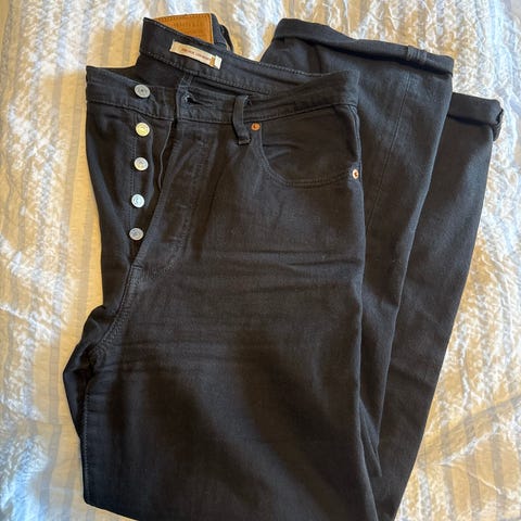 Levi's Ribcage Wide Leg jeans W29 M svart dame | FINN-torget