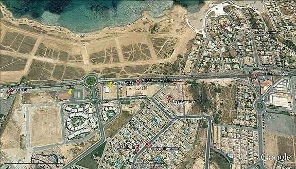 Google Earth av Playa Flamenca og plasseringen av huset Galleribilde