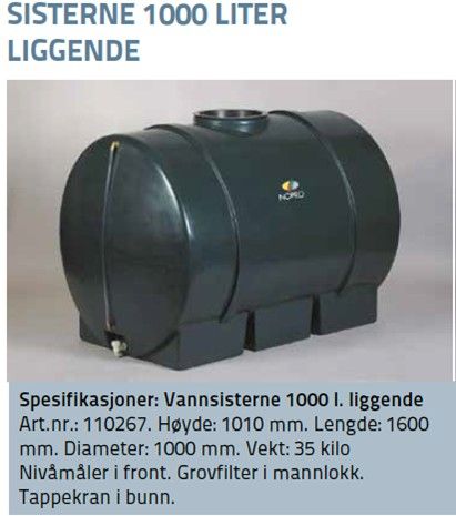 Vanntank drikkevann