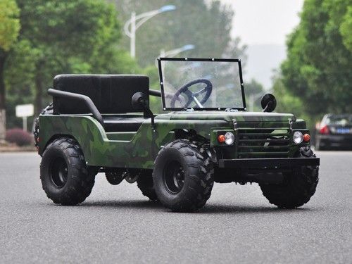 el Bil : Mini Jeep til Barn & Voksne (40 kmt. 48V3000w Elektrisk bil til barn (grønn) (80077) | FINN.no