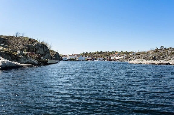Havna - Ågerøya. Østsiden av Ågerøya Galleribilde