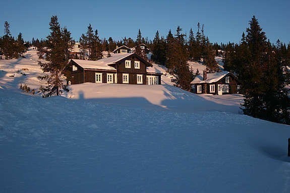 Hyttene vinter Galleribilde