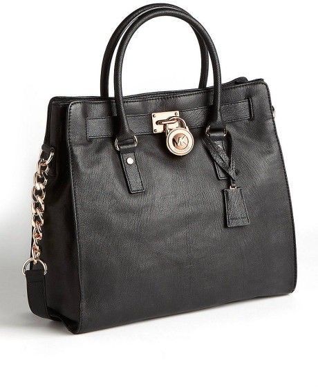 Michael Kors Hamilton Large svart skinnveske | FINN.no NY PRIS MIKAEL KORS VESKE HAMILTON LARGE | FINN.no