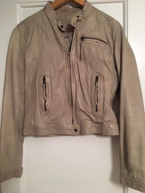 Skinnjakke fra MDK, beige. | FINN.no Skinnjakke fra MDK | FINN.no