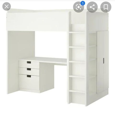 IKEA loftsseng Småstad mskrivepult | FINN.no SMÅSTAD Loftsseng hvit hvitmed skrivebord med 3 skuffer