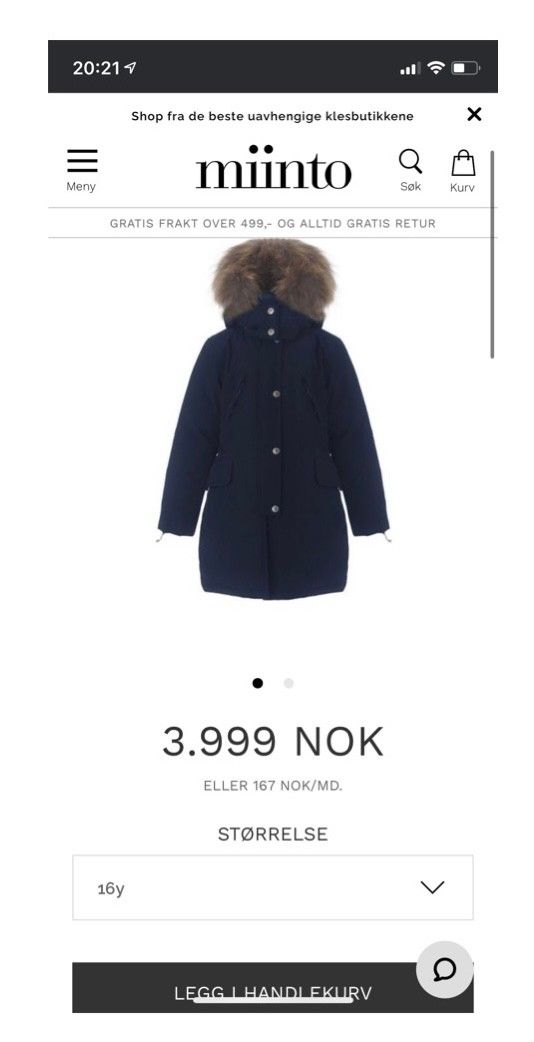 Vinterjakke fra VER de TERRE | FINN.no Vinterjakke fra VER de TERRE | FINN.no