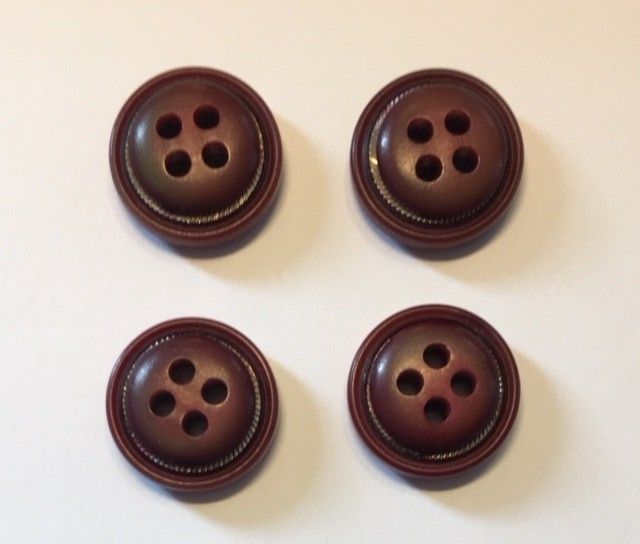 Vintage, nye mørke røde KÅPE KNAPPER, 10 stk. i god kvalitet Vintage, nye mørke røde KÅPE KNAPPER, 10 stk. i god kvalitet