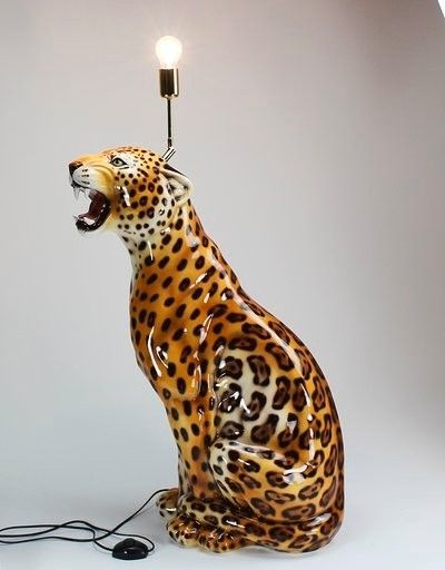 Leopard lampe i håndmalt porselen. Tøft blikkfang | FINN.no Lampe Leopard Porselen Unik Royal Blikkfang Oslo Håndmalt