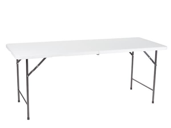 TILBUD Sammenleggbart bord klappebord 180 x 70 x 74 cm LAGERTØMMING Sammenleggbart campingbord med stoler | FINN.no