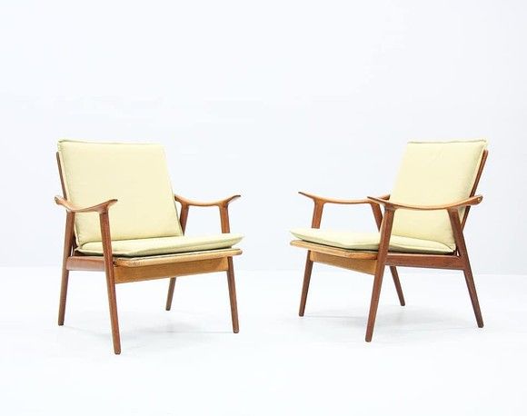 FREDRIK KAYSER. Vatne Lenestolfabrikk, ett par, Modell 570 FREDRIK KAYSER. Vatne Lenestolfabrikk, ett par, Modell 570