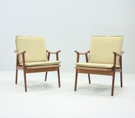 FREDRIK KAYSER. Vatne Lenestolfabrikk, ett par, Modell 570 FREDRIK KAYSER. Vatne Lenestolfabrikk, ett par, Modell 570