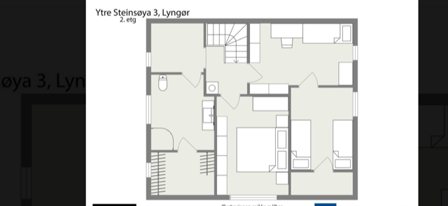 Rominndeling i 2. etasje Galleribilde