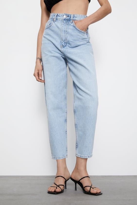 zara super high rise carrot fit jeans