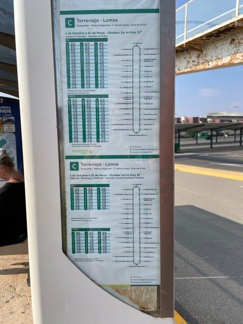 Buss-stopp ved Marcadona Galleribilde