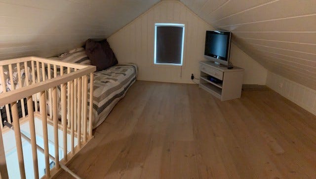 Hems med TV og madrasser/sofa etter behov. Galleribilde