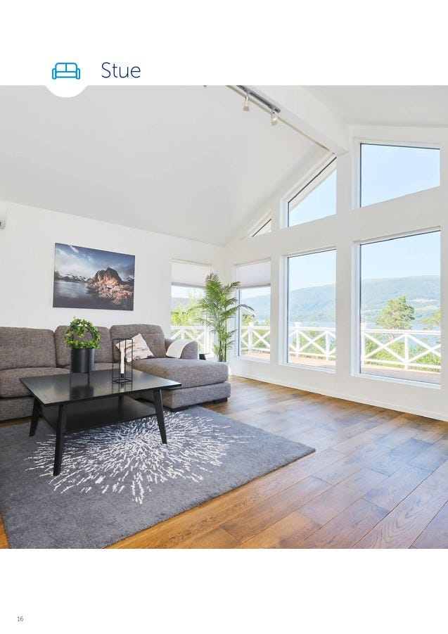 Stue med mye lys Galleribilde