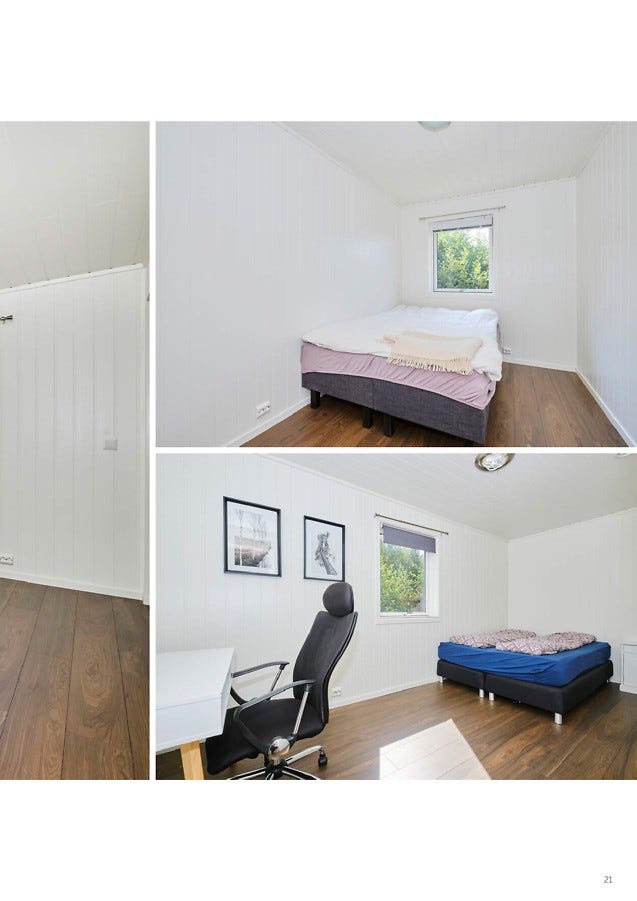 Kontorstol og pult på ene soverommet Galleribilde