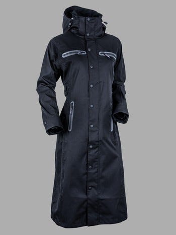 UHIP LONG TRENCH COAT- JET BLACK | FINN.no