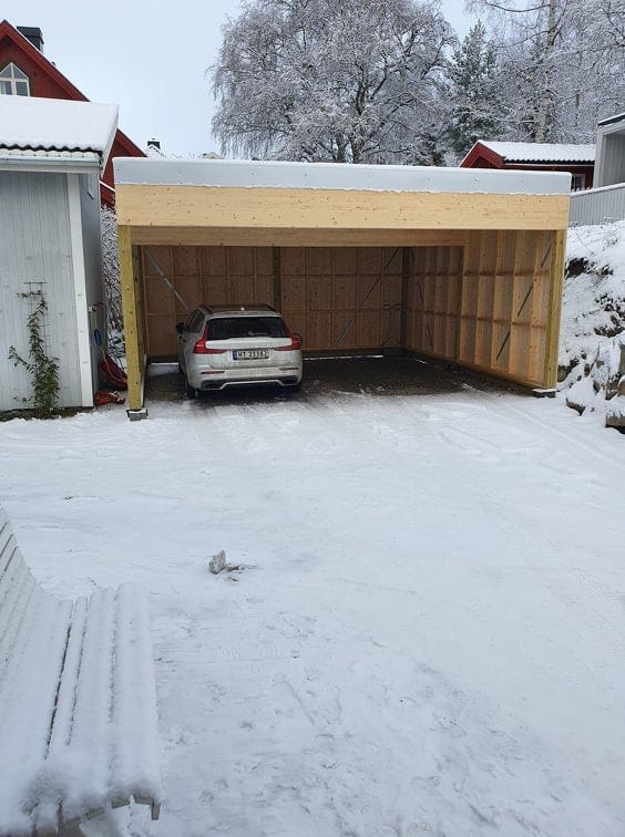 Carport med plass til to biler Galleribilde