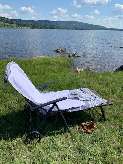 Sommer på Austvatn. Usjenert badeplass nedenfor huset, 3 minutter til fots. Galleribilde