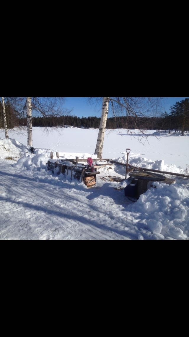 Bålplass vinter Galleribilde