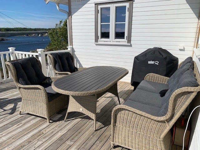 Fra terrassen mot vest. Galleribilde