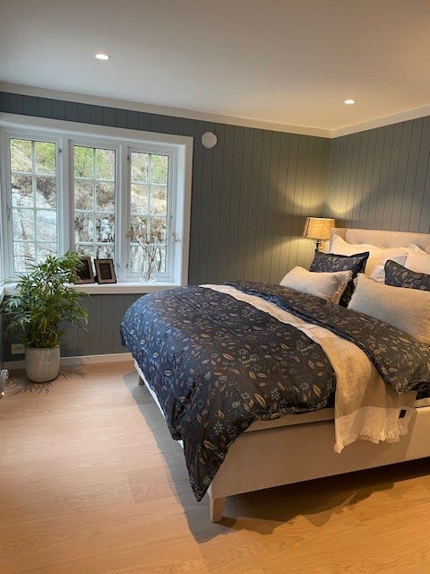 Anneks, 1. etg., hovedsoverom med dobbeltseng Galleribilde