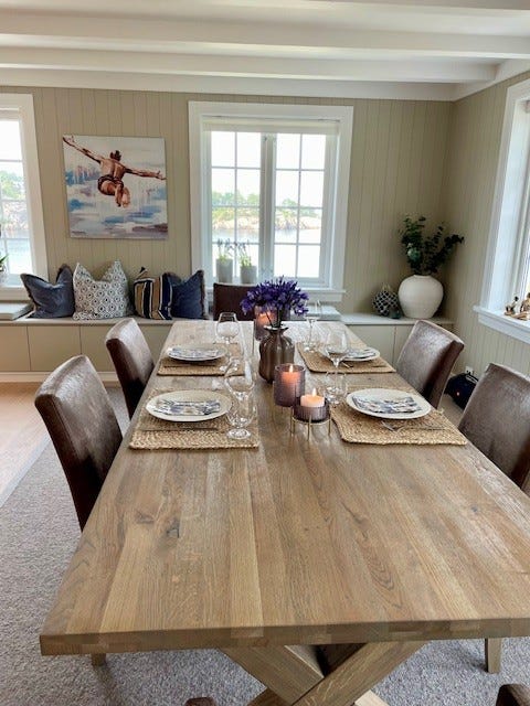 Hovedhus, spisestue med langbord Galleribilde