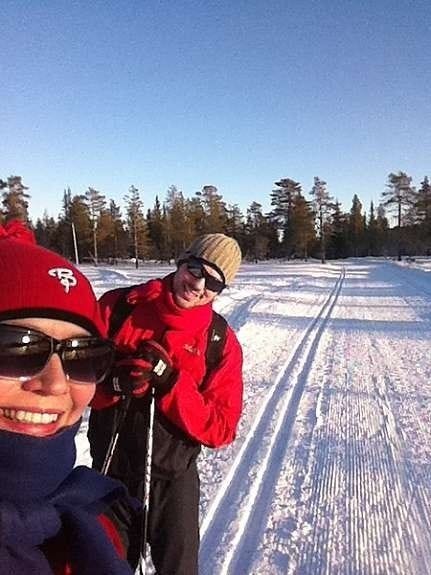 Skitur oppe i høyden Galleribilde