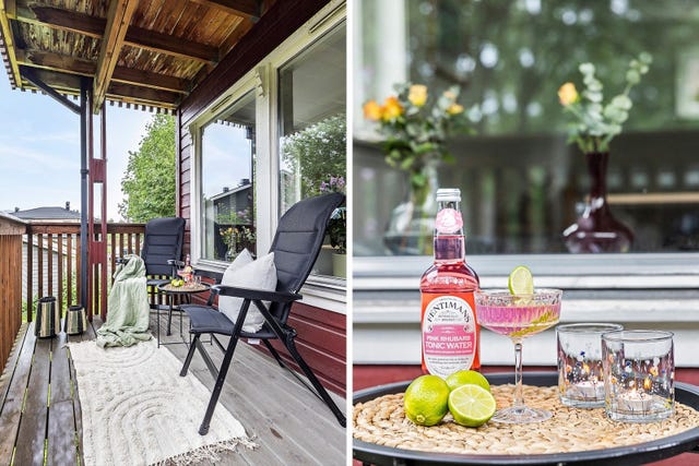 Her kan varme sommerdager nytes med noe godt i glasset.