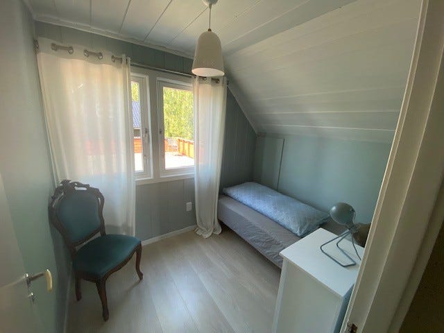 Soverom nr 2 er et enkeltrom med en 90x200cm seng. Galleribilde