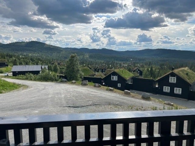 Utsikten fra terrassen Galleribilde