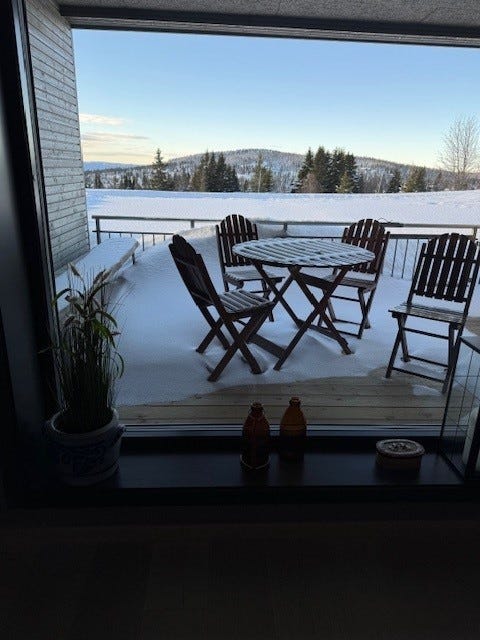 Lun og god terrasse med hyggelig utsyn Galleribilde