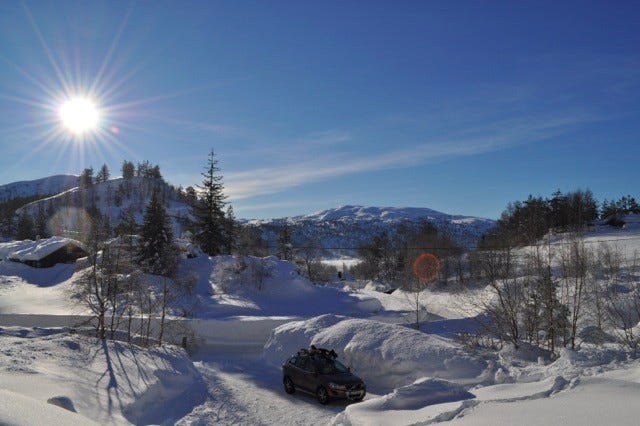 Parkering rett ved inngangsdør Galleribilde