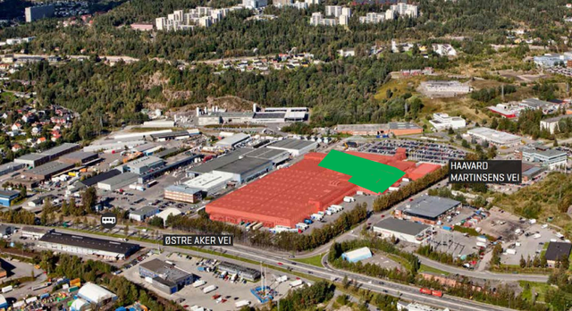 ØAV 264, grønnmarkert areal ca. 7.000 kvm BTA.png