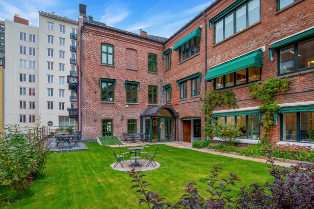 Fasaden sett fra hagen