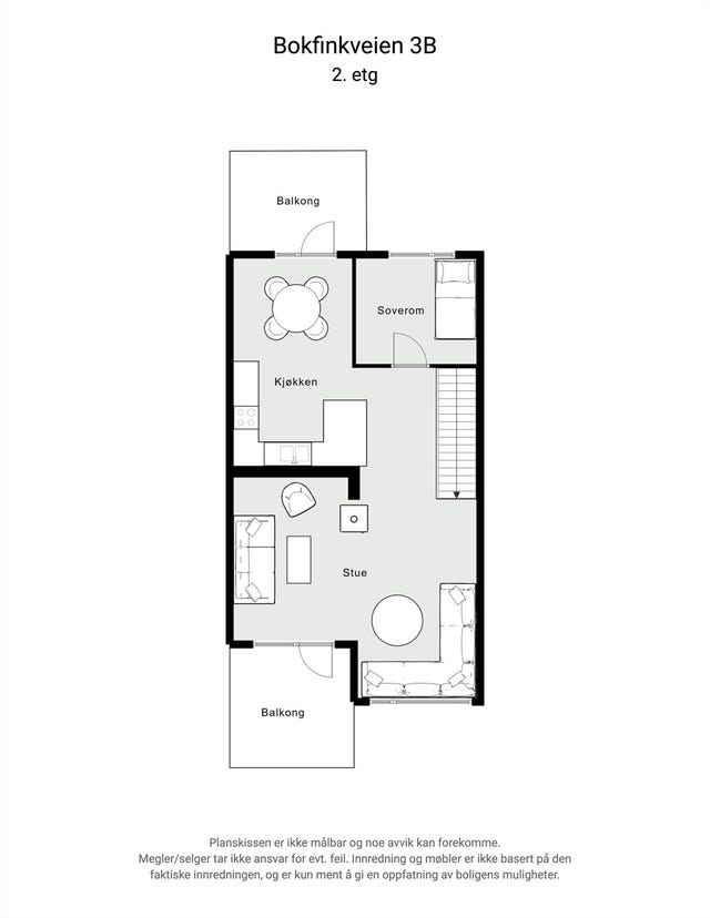 Planskisse 2D - 2.etasje
