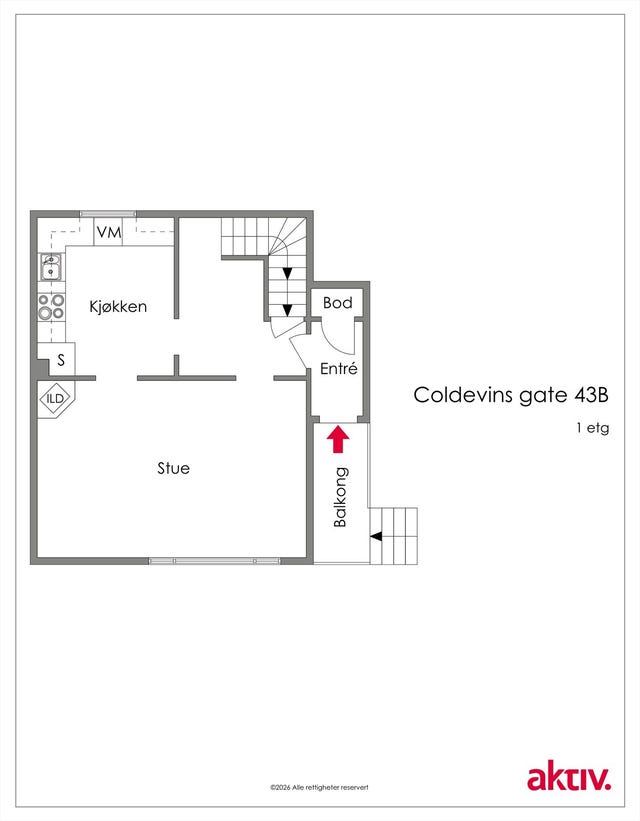 Planskisse av 1. etasje.
