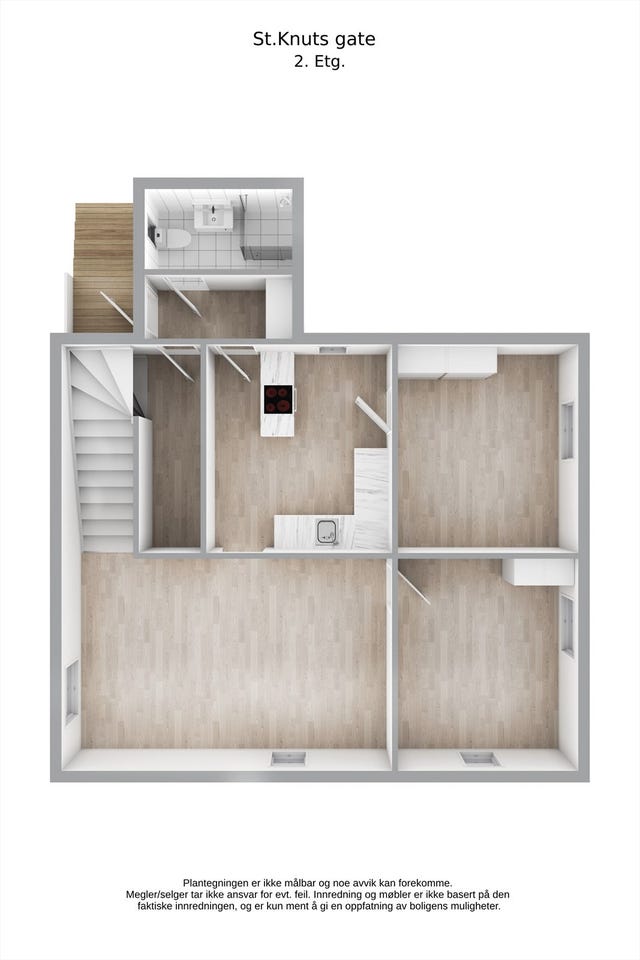 Planskisse 3D - 1. etasje